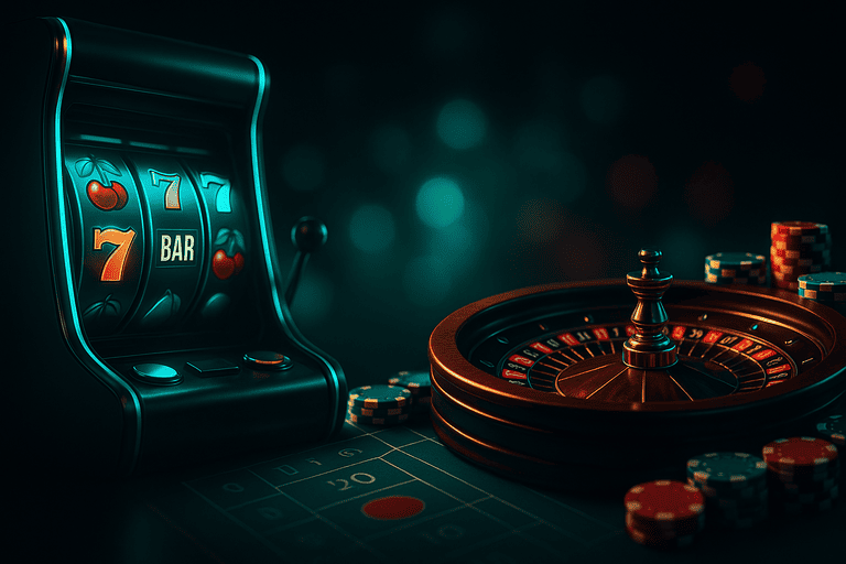 Interface Neon54 Casino avec slots et tables en direct