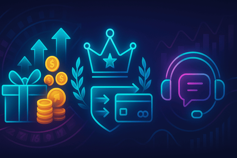 Points clés : promos, VIP, paiements et assistance