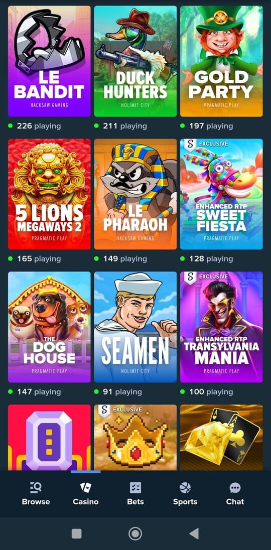 Recherche de jeux et filtres rapides